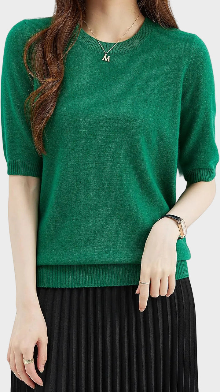 Eureka | 100% Merino vlna tričko s krátkým rukávem Crewneck