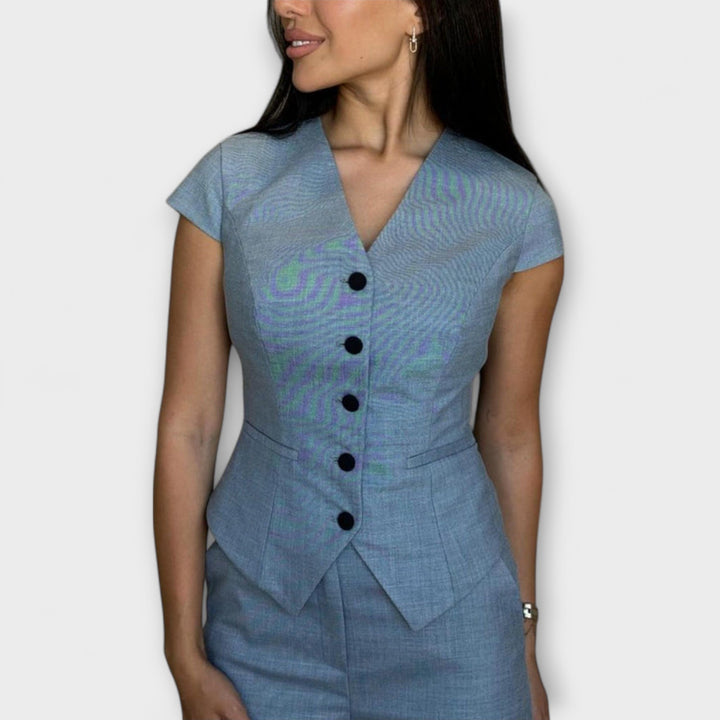 Ivy - Elegantní souprava s výstřihem do V a kalhotami