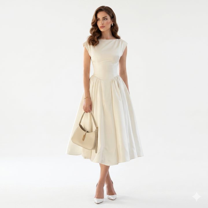 LENNORA – Elegantní maxi šaty s odhaleným zadním dílem