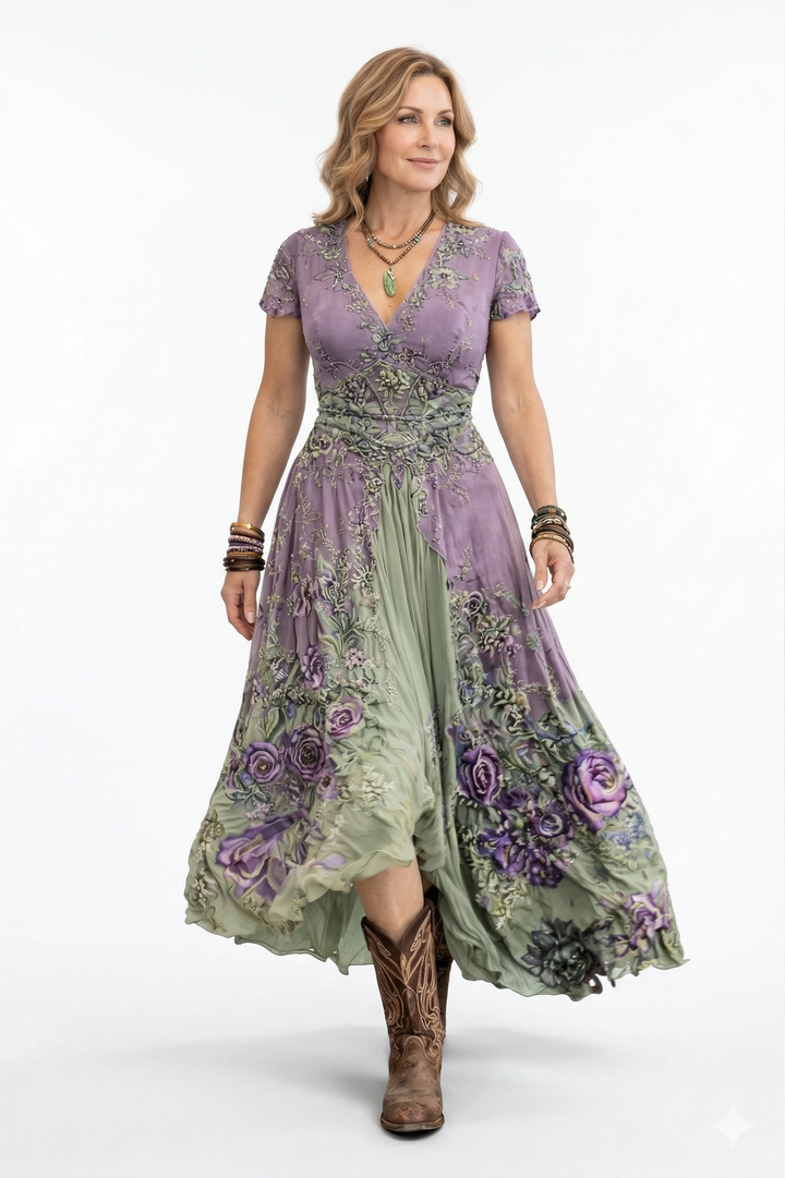 Florenza – Elegantní a Působivé Květinové Šaty