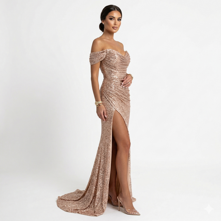 MAIA™ – Bezramenné Maxi s Flitry