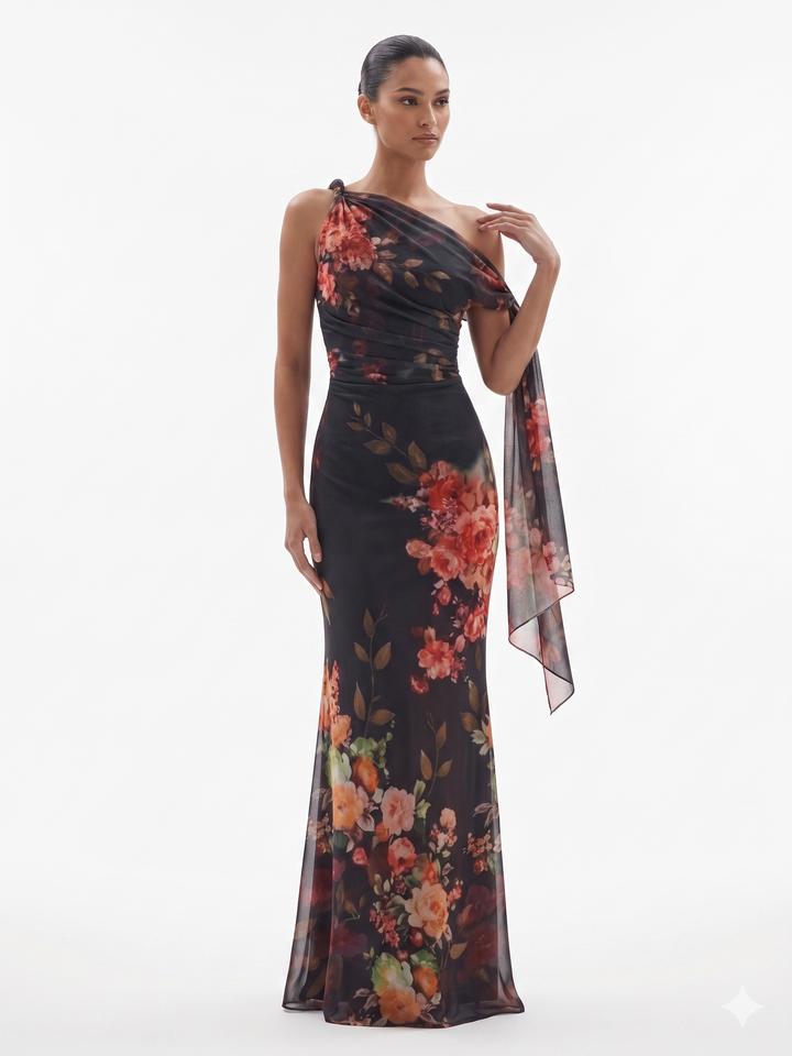 Kleio - Stylové maxi plisované šaty