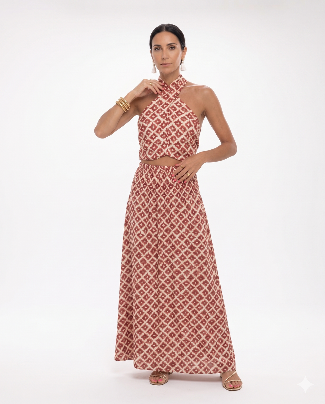 Elsa - Dámský elegantní komplet s odhalenými rameny
