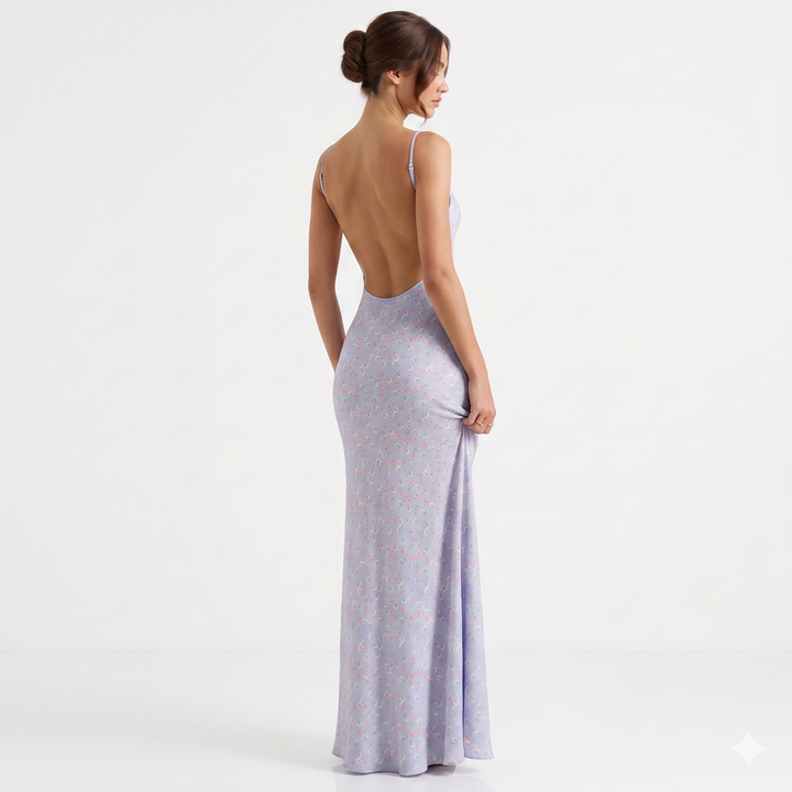 Briella – Květinové boho šaty s odhalenými zády