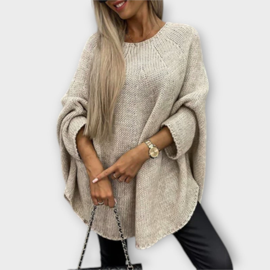 Izabelle - Elegantní dámský svetr s kulatým výstřihem