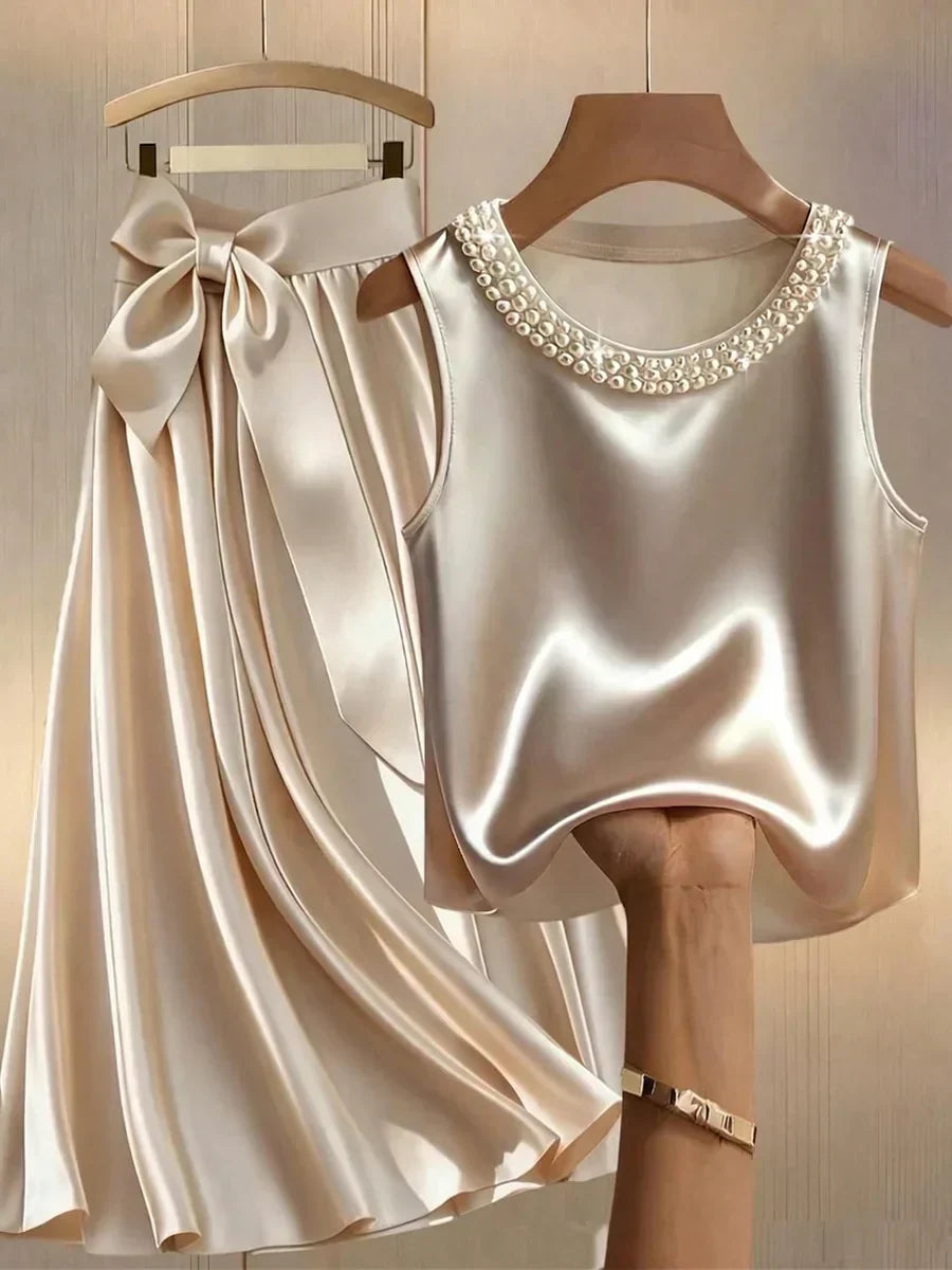 Ismēne - Elegantní midi šaty s mašlí