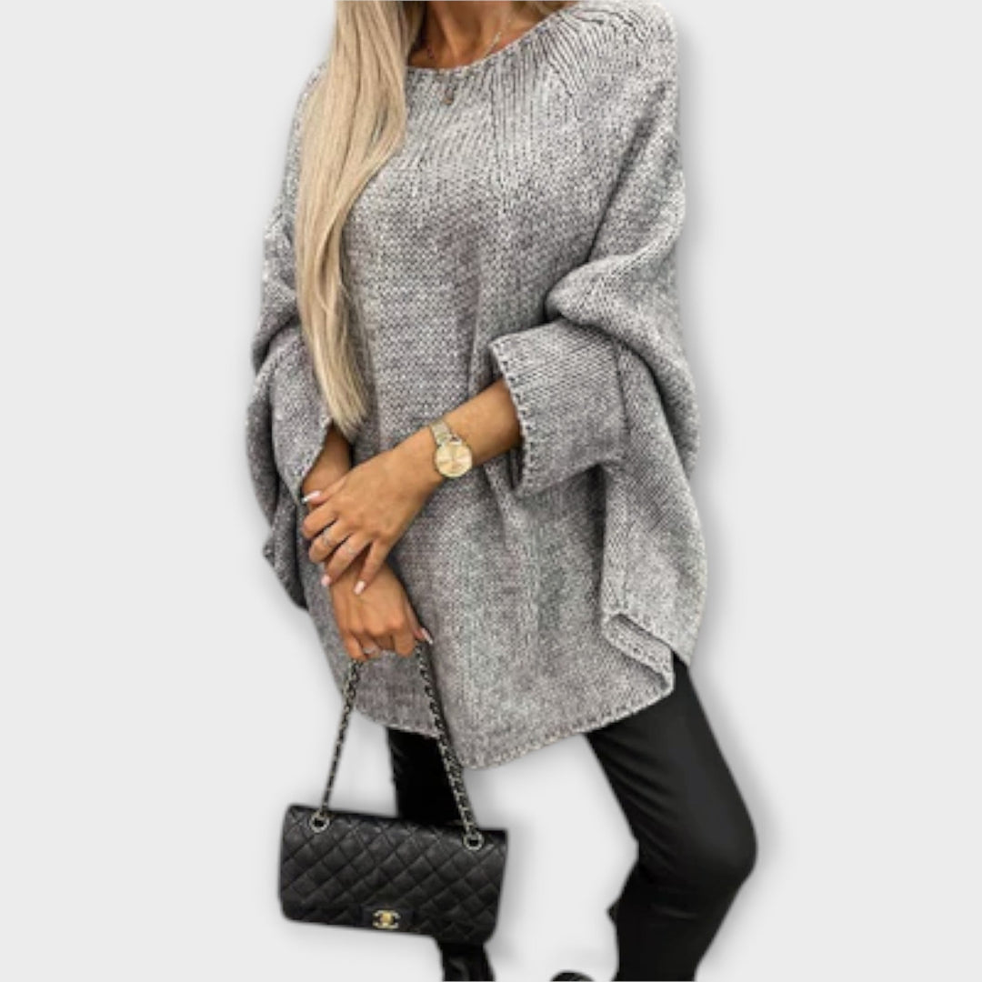 Izabelle - Elegantní dámský svetr s kulatým výstřihem