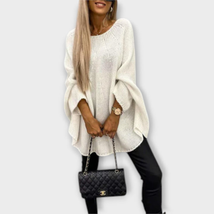 Izabelle - Elegantní dámský svetr s kulatým výstřihem