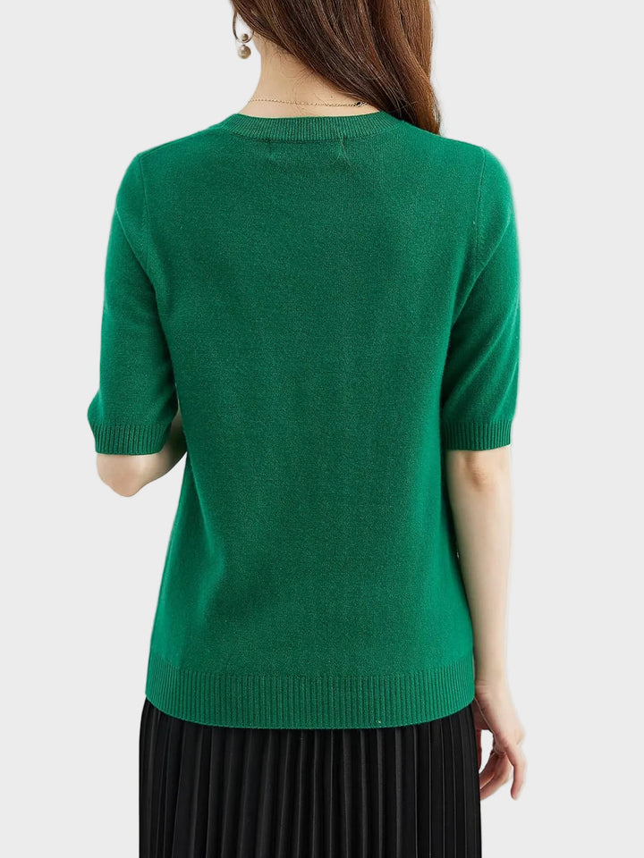 Eureka | 100% Merino vlna tričko s krátkým rukávem Crewneck