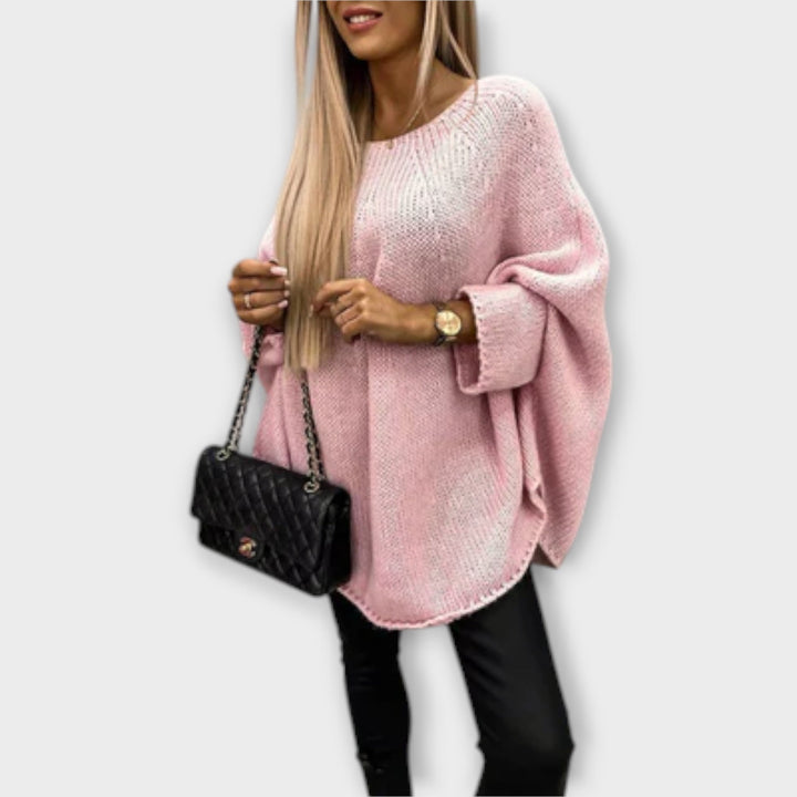 Izabelle - Elegantní dámský svetr s kulatým výstřihem