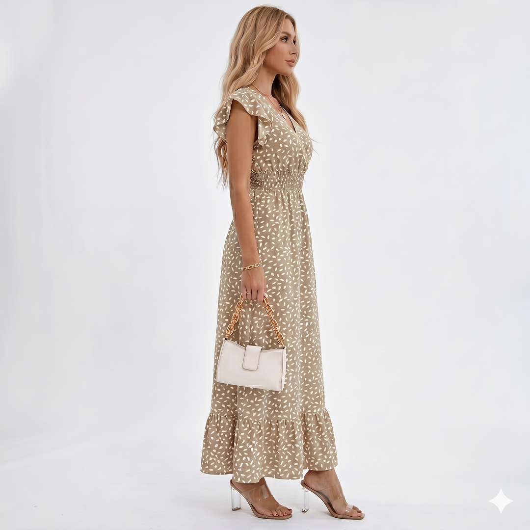 Letní vánek – Květinové Boho s volánovými rukávy