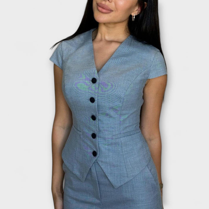 Ivy - Elegantní souprava s výstřihem do V a kalhotami