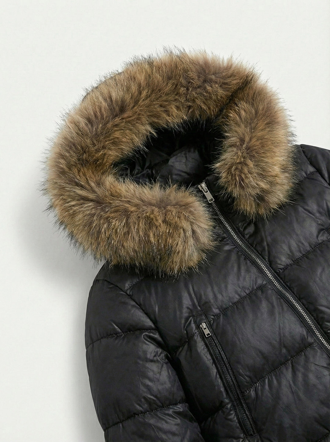 Savoy | Puffa bunda s kapucí a umělou kožešinou