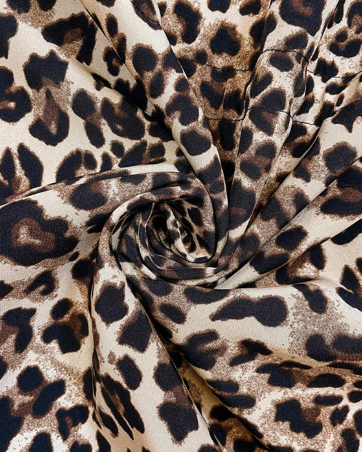 Dionissia | Střihová bunda s čepicí a leopardím vzorem