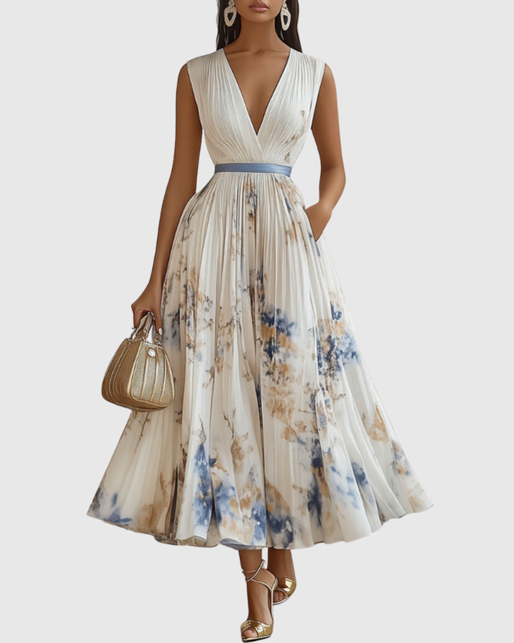 Rowella | Elegantní Maxi Šaty s Plisováním