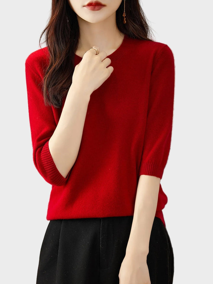 Eureka | 100% Merino vlna tričko s krátkým rukávem Crewneck