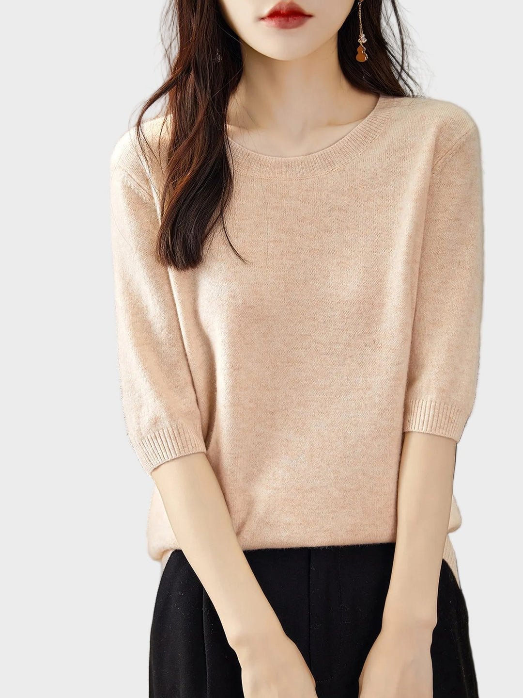Eureka | 100% Merino vlna tričko s krátkým rukávem Crewneck
