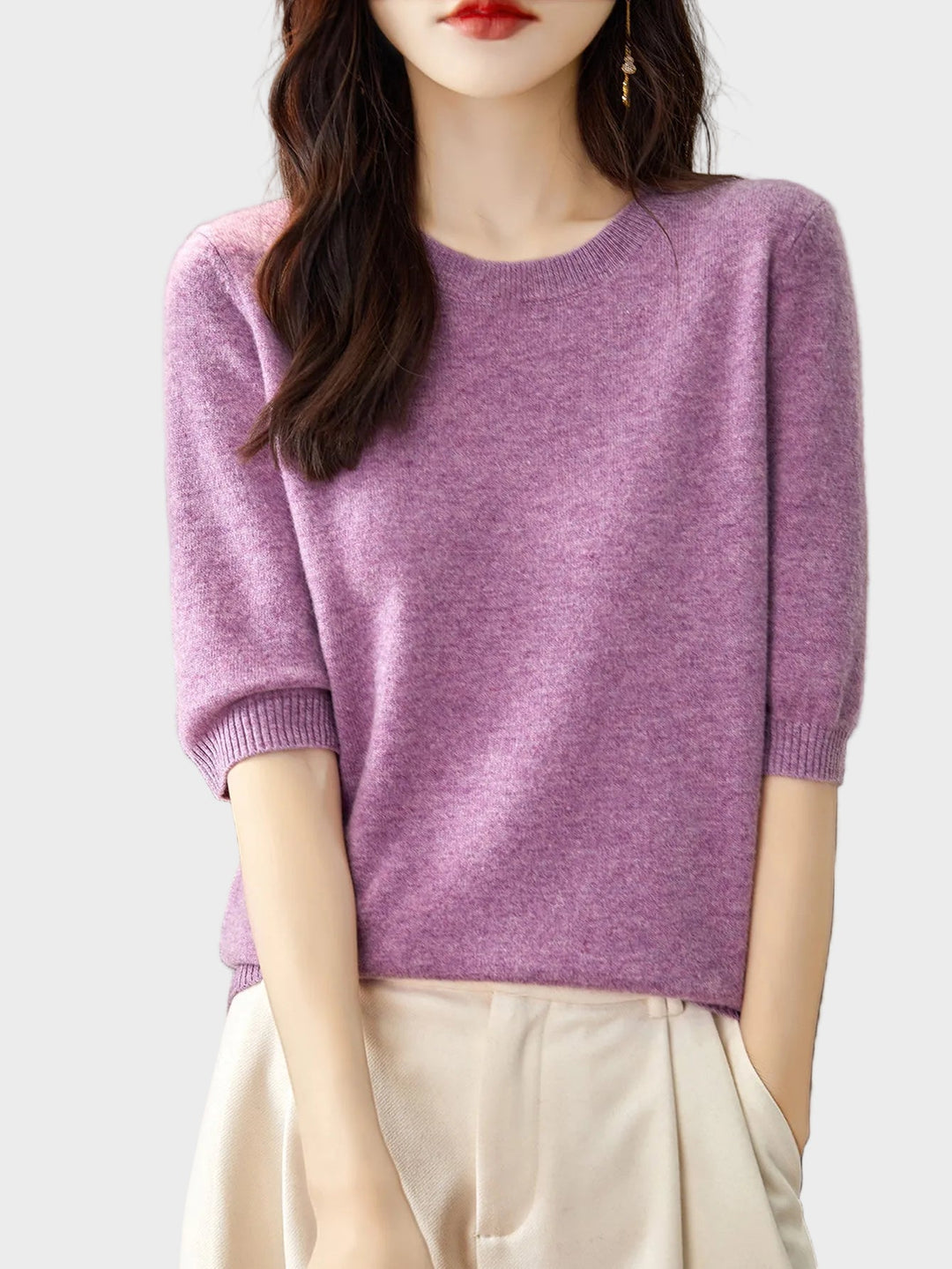 Eureka | 100% Merino vlna tričko s krátkým rukávem Crewneck