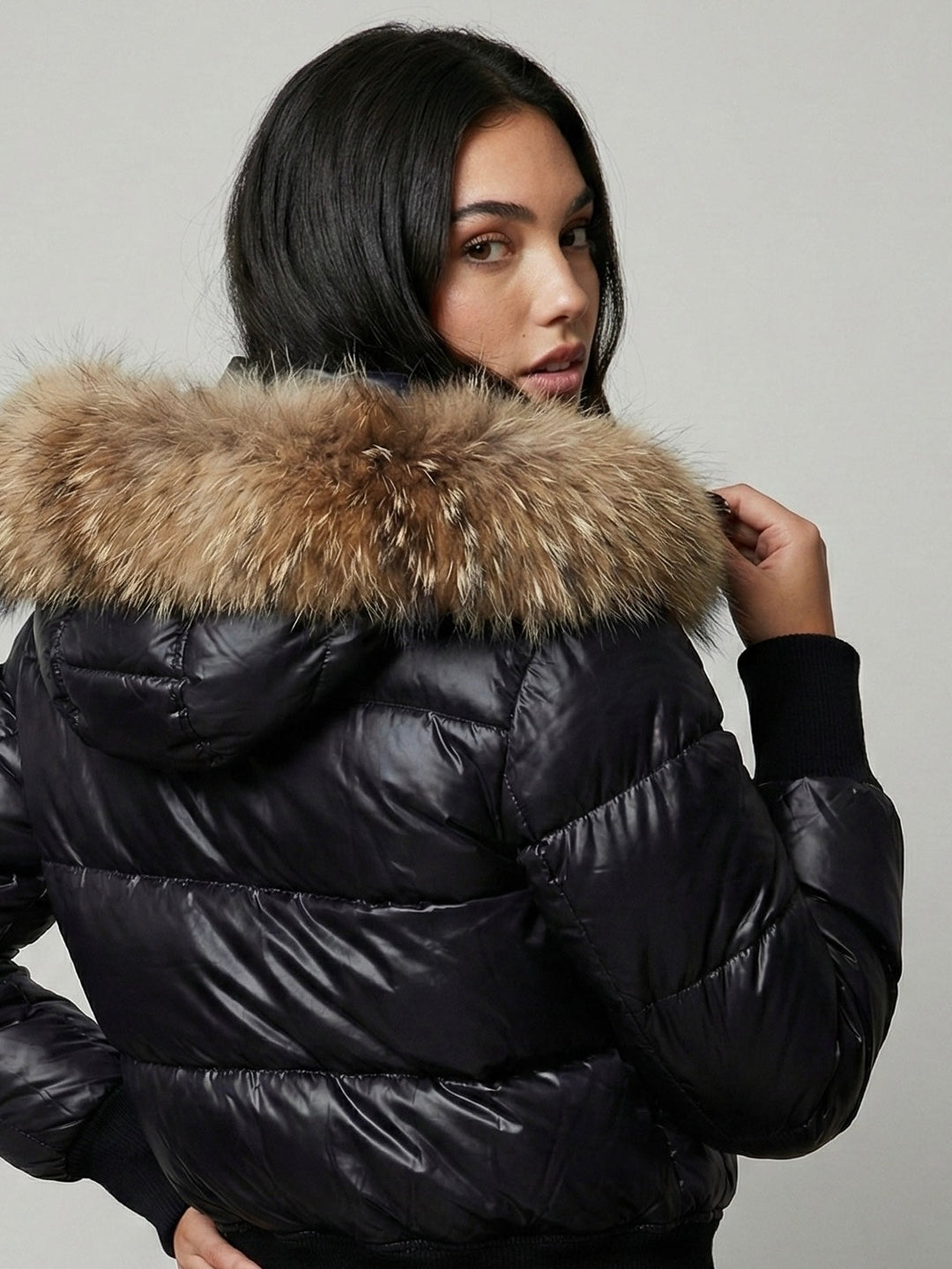 Savoy | Puffa bunda s kapucí a umělou kožešinou
