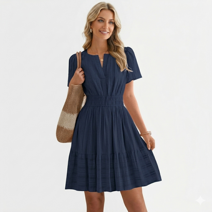 KVĚTINA – Boho V-Krku Mini Šaty