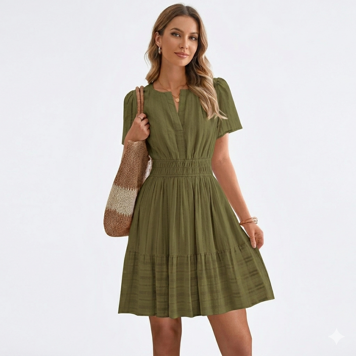 KVĚTINA – Boho V-Krku Mini Šaty