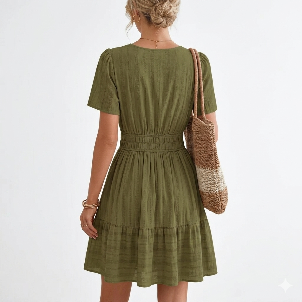 KVĚTINA – Boho V-Krku Mini Šaty
