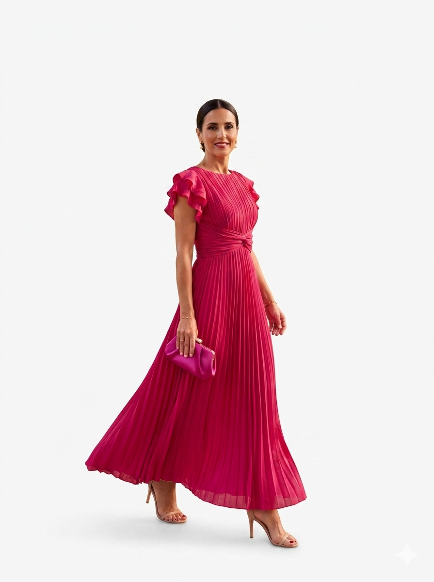 Paloma | Maxi plesová plisovaná šaty