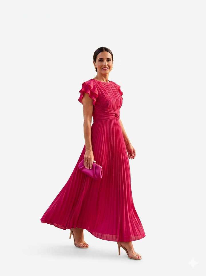 Paloma | Maxi plesová plisovaná šaty
