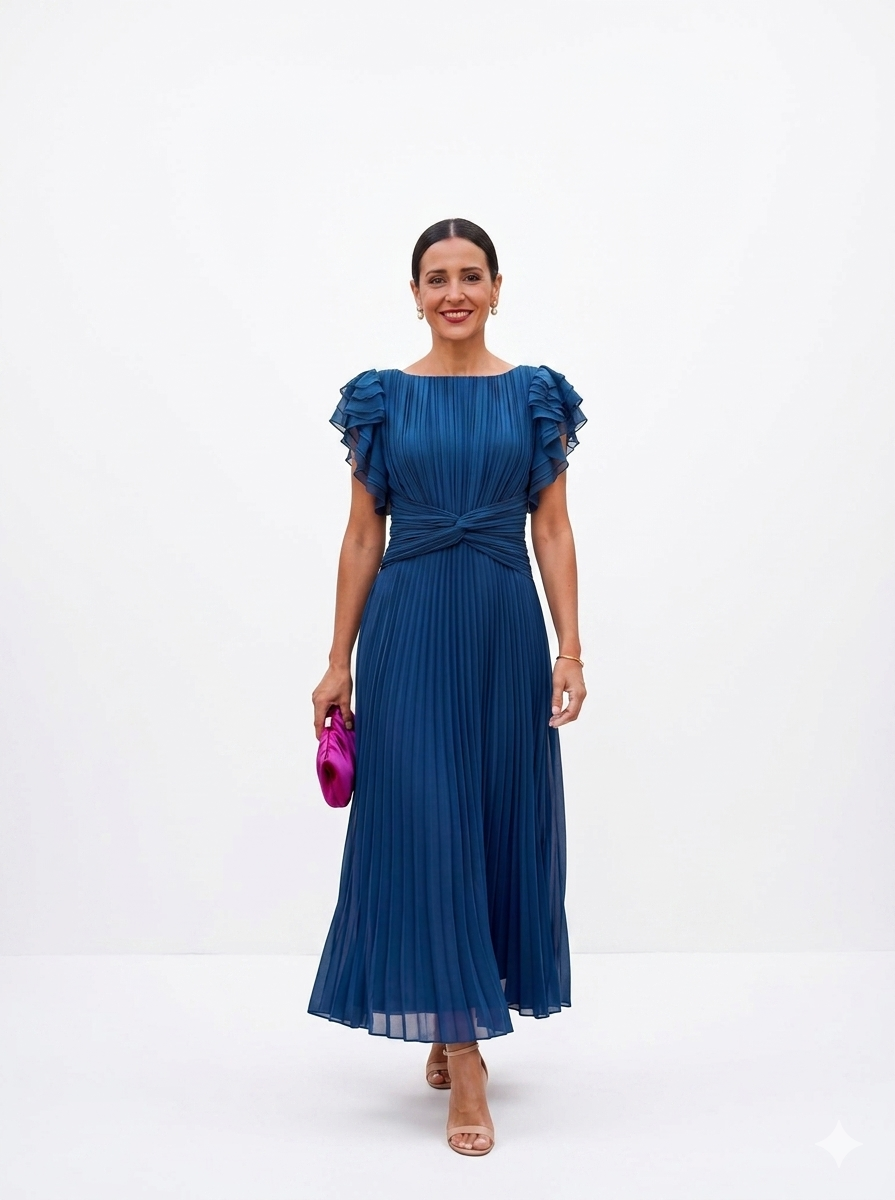 Paloma | Maxi plesová plisovaná šaty