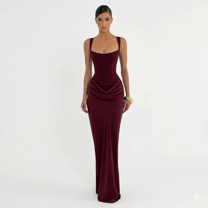 NADIA – Elegantní Přiléhavé Midi Šaty