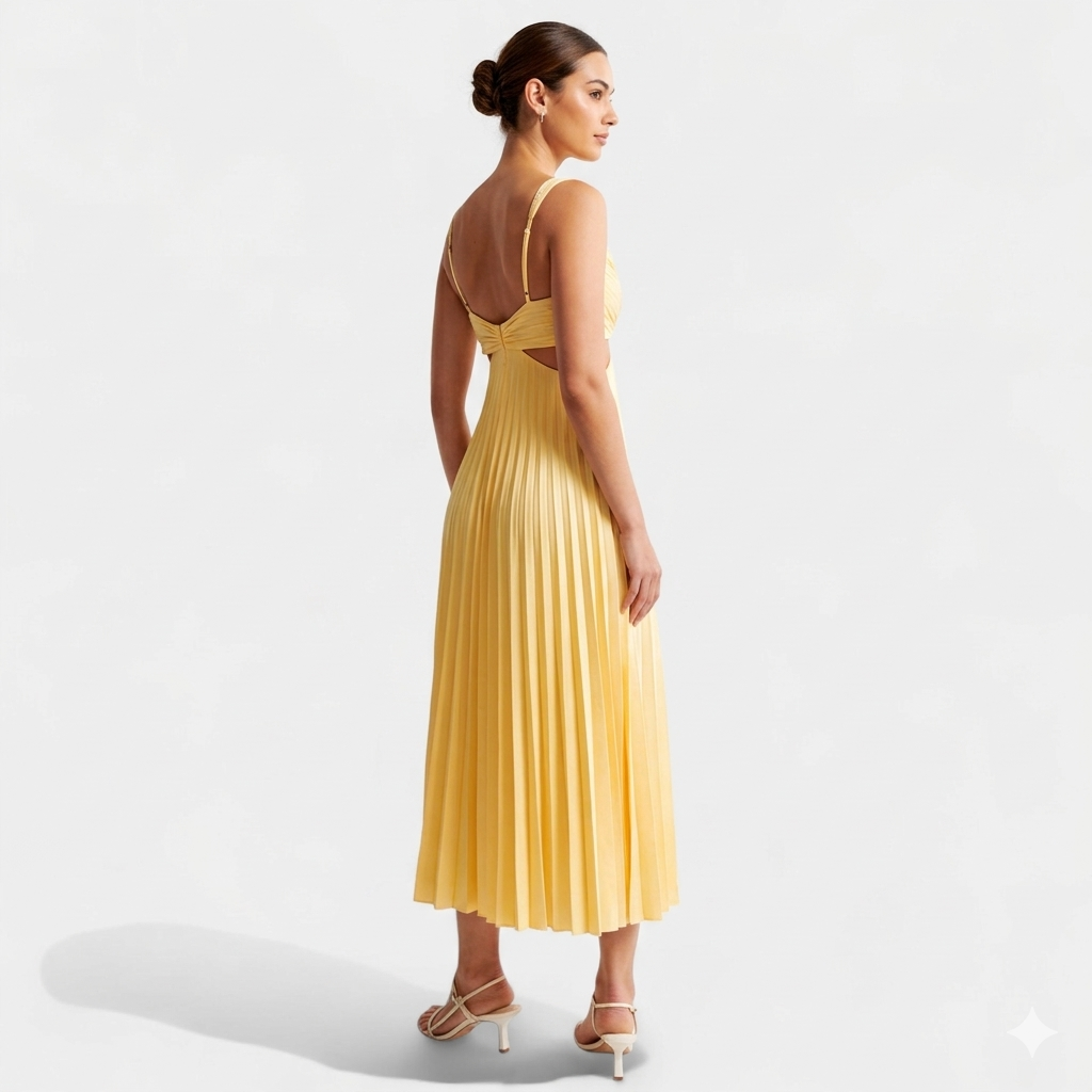 Kalliopi – Elegantní Plisované Maxi Šaty