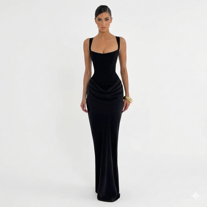 NADIA – Elegantní Přiléhavé Midi Šaty