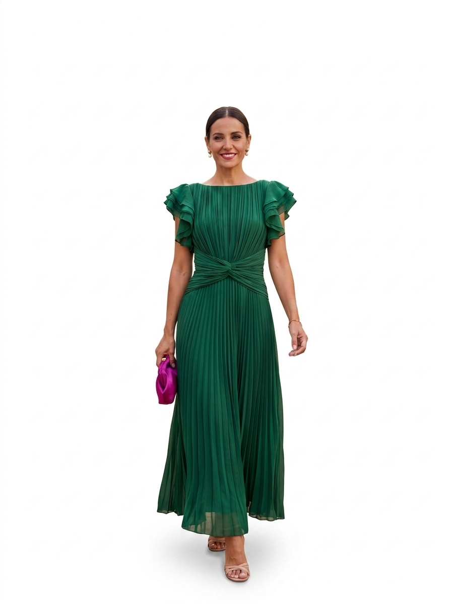 Paloma | Maxi plesová plisovaná šaty