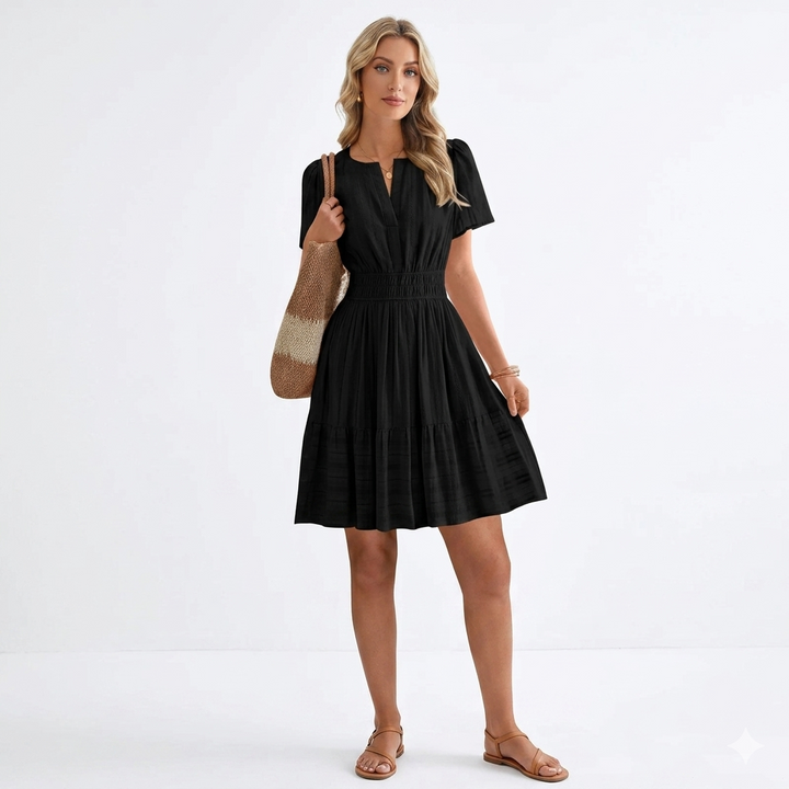 KVĚTINA – Boho V-Krku Mini Šaty