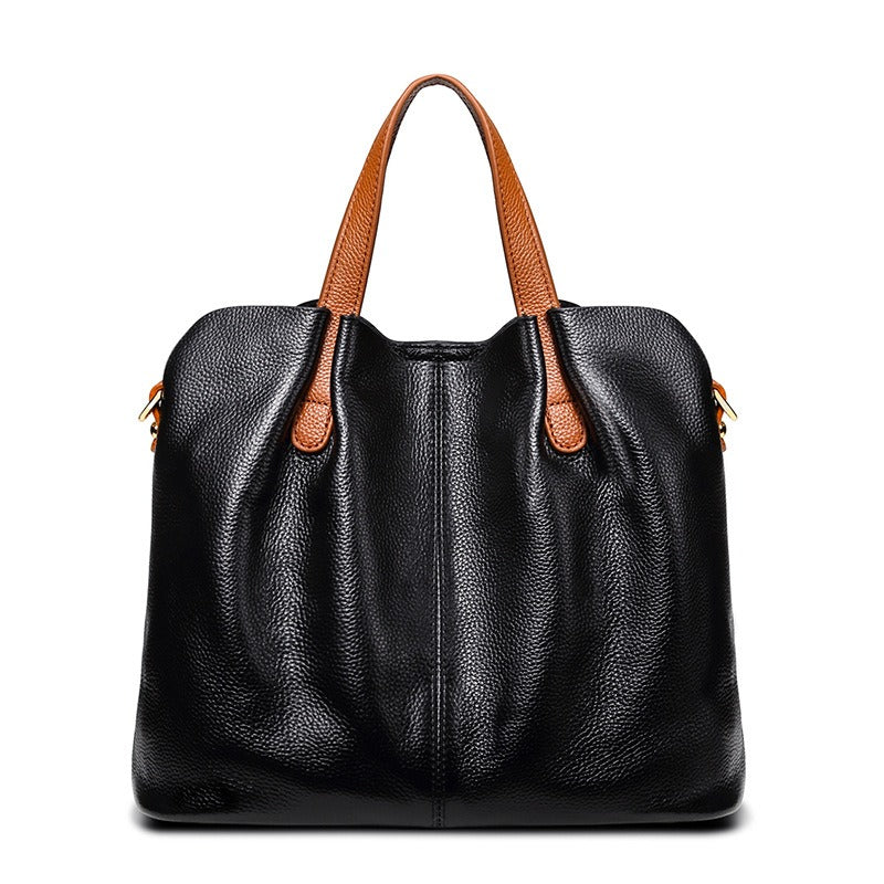 Alana Skvělá Kožená Taška Vrchní Vrstva Hovězí Kůže s Litchi Zrnem Dámská Kabelka