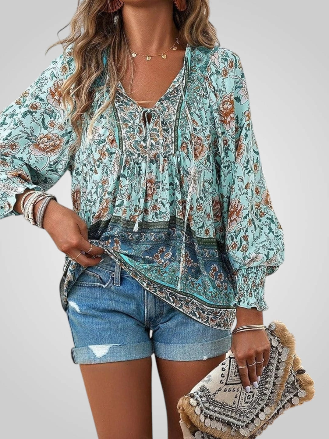 Hoya | Boho květinová blůza