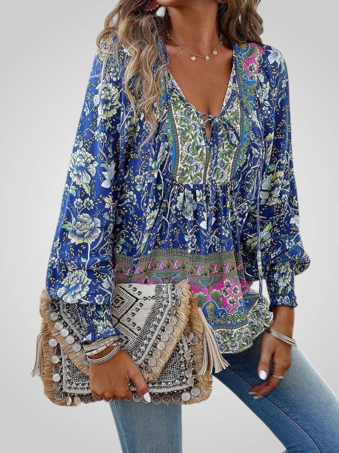Hoya | Boho květinová blůza
