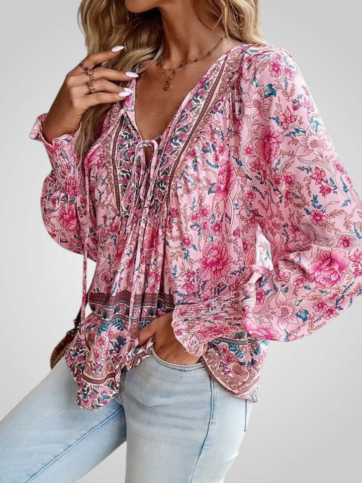 Hoya | Boho květinová blůza