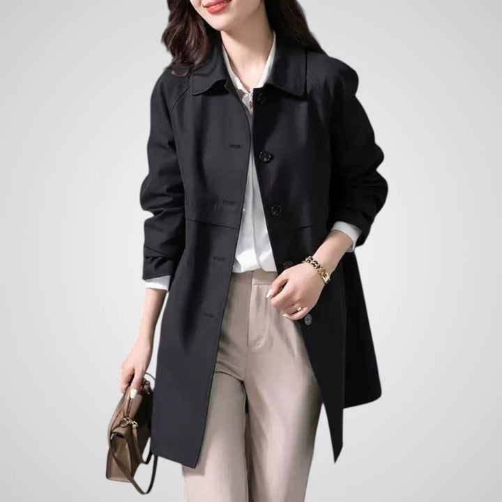 Elíze | Elegantní krátký trenčkot s jedním knoflíkem pro ženy