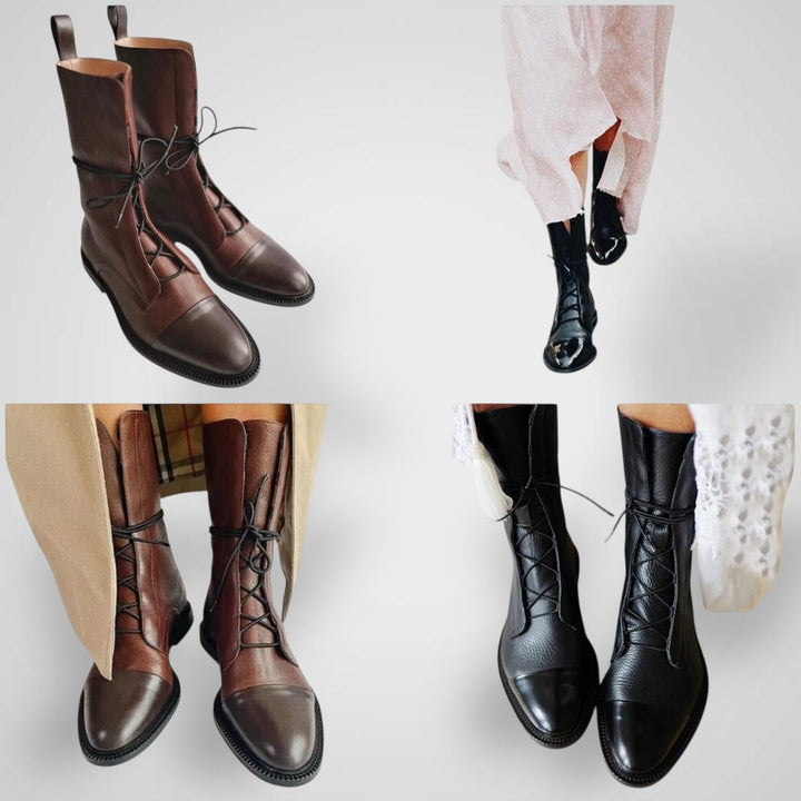 Vítzi | Elegantní Bez Živočišných Produktů Kožené Kotníkové Boty pro Ženy