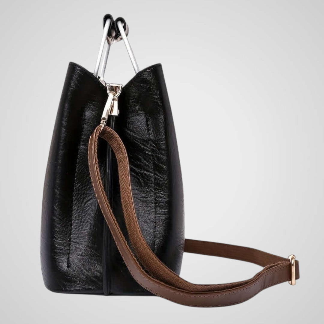 Anna | Elegantní Dvoubarevná Kožená Taška
