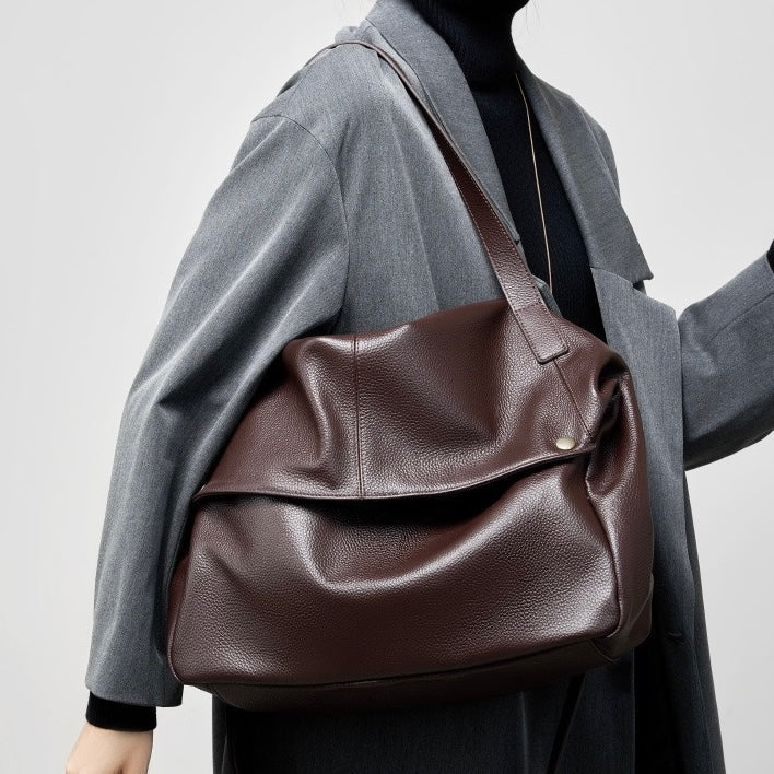 Adriani | Retro měkká taška z pravé kůže minimalistického stylu pro každodenní použití