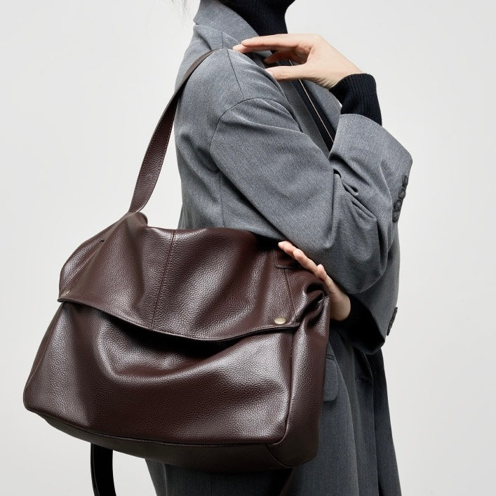 Adriani | Retro měkká taška z pravé kůže minimalistického stylu pro každodenní použití