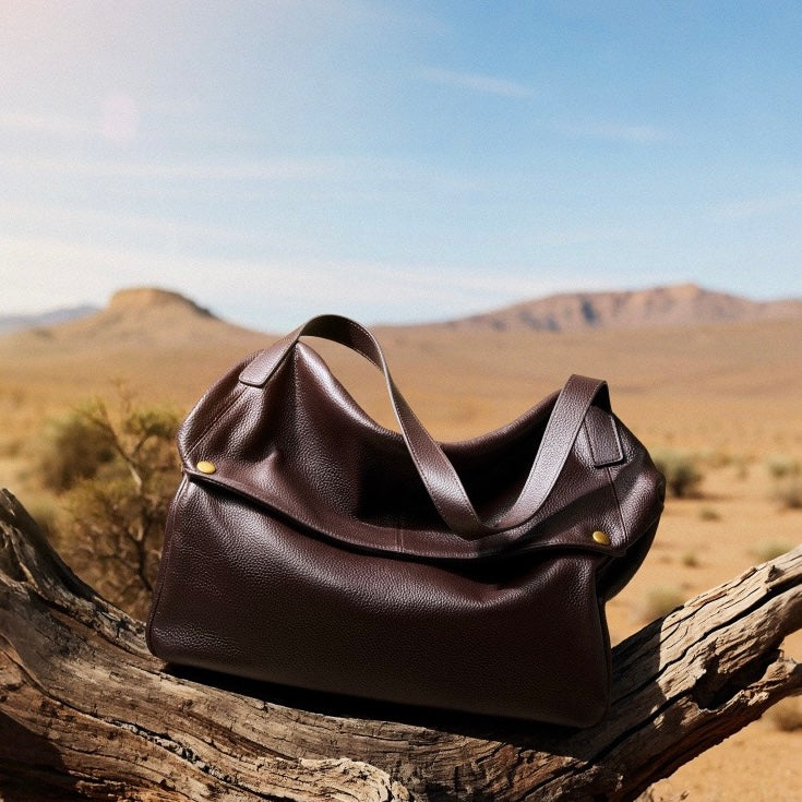 Adriani | Retro měkká taška z pravé kůže minimalistického stylu pro každodenní použití