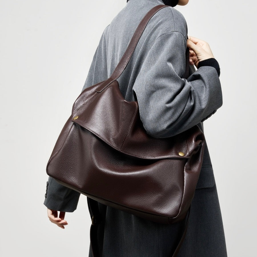 Adriani | Retro měkká taška z pravé kůže minimalistického stylu pro každodenní použití