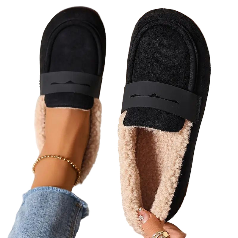 Aria comfortable mokasíny s kožešinou