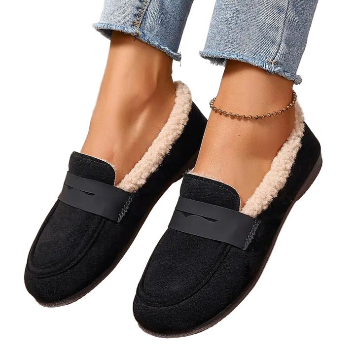 Aria comfortable mokasíny s kožešinou