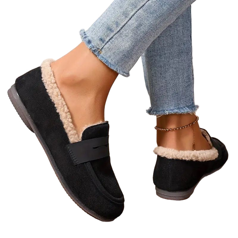 Aria comfortable mokasíny s kožešinou