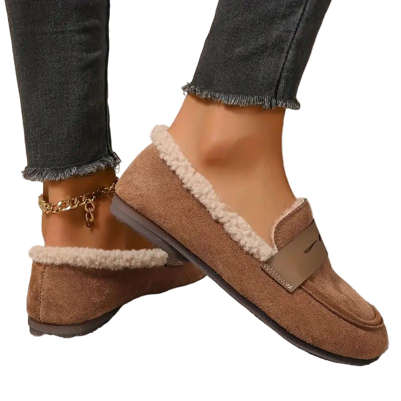Aria comfortable mokasíny s kožešinou