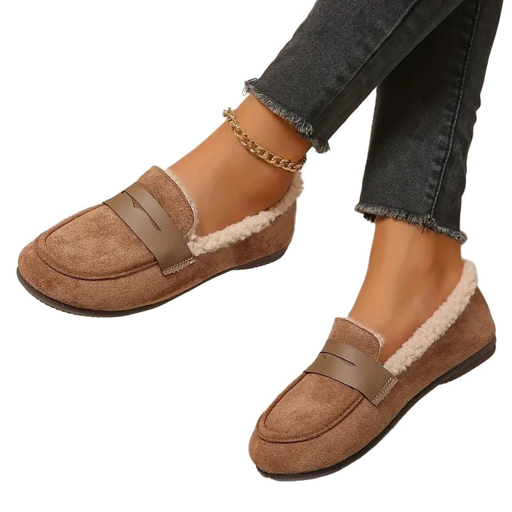 Aria comfortable mokasíny s kožešinou